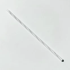 Twisted Glass Straw (Clear & White)