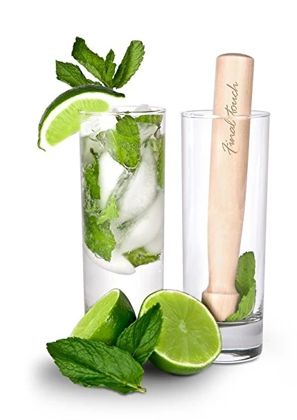 Final Touch Mojito Glasses & Muddler Set 4 Final Touch Mojito Glasses & Muddler Set - Image 2