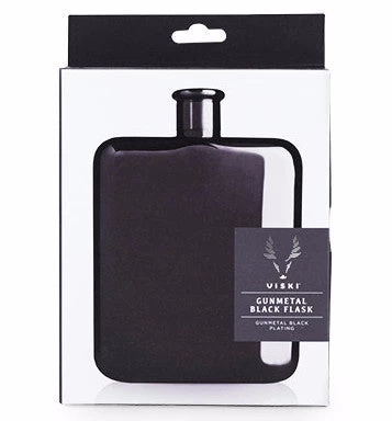 Gunmetal Black Plated Flask 4 Gunmetal Black Plated Flask - Image 2